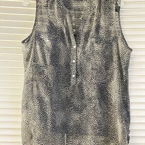 Apt. 9 Black and White Sleeveless Blouse